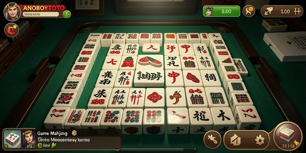 Tangkapan layar ANOBOYTOTO menampilkan gameplay Mahjong yang menarik.