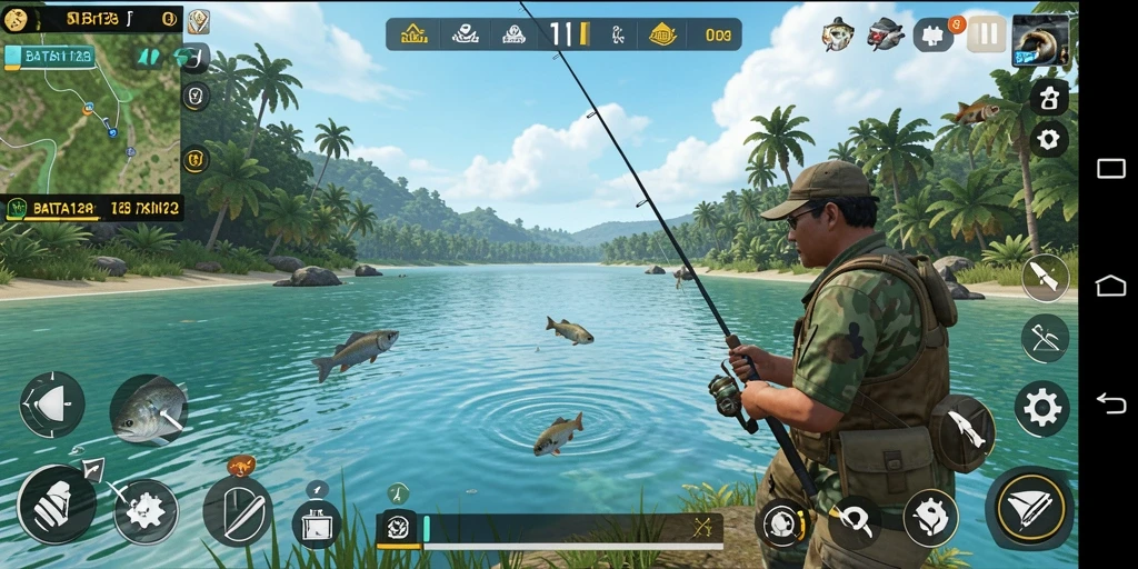 Screenshot utama BATA123 menampilkan gameplay memancing yang seru dan realistis.