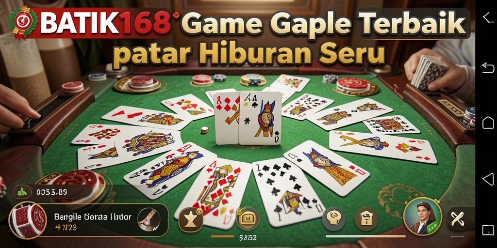 Tampilan gameplay <strong>BATIK168</strong> yang seru dan interaktif dalam permainan Gaple.