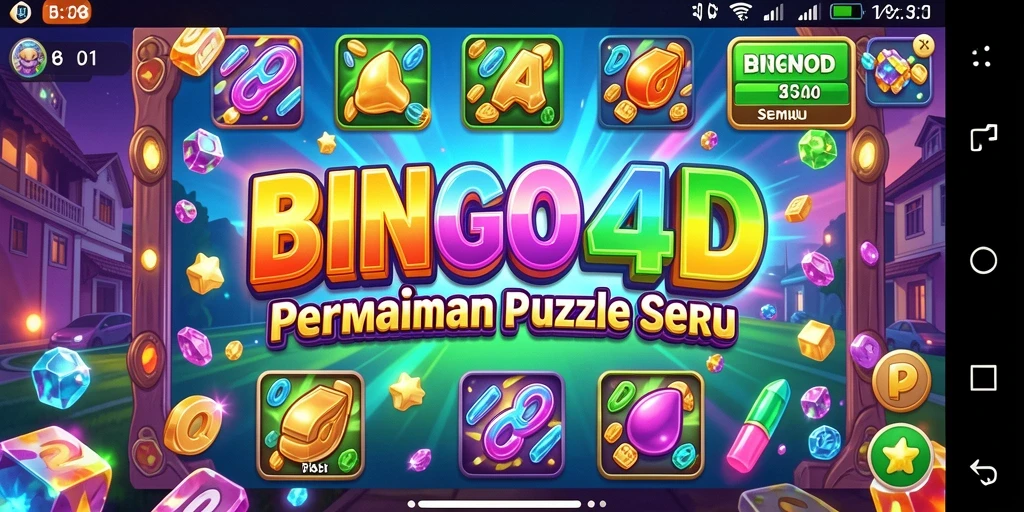 Tampilan gameplay BINGO4D yang menarik dan penuh warna.