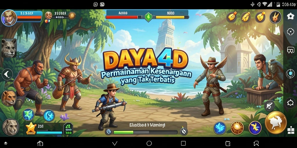 Screenshot utama DAYA4D menampilkan gameplay seru dengan karakter yang beraksi.