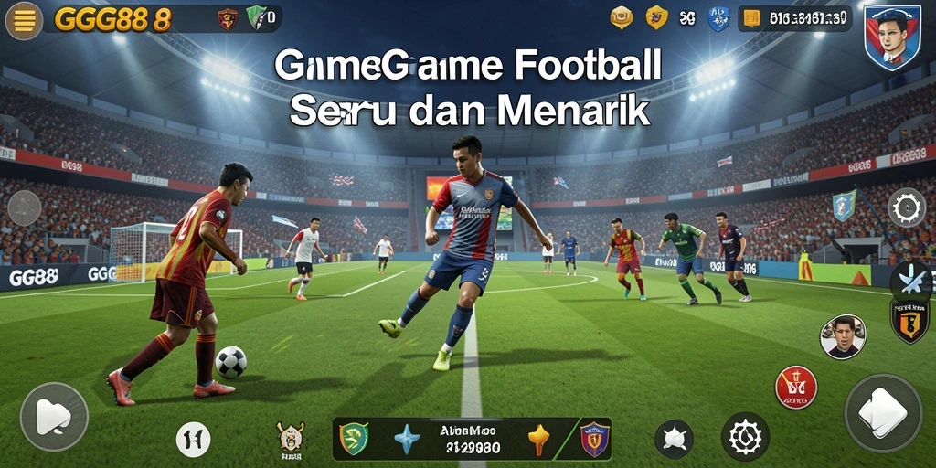 Tampilan gameplay yang menegangkan dan seru dalam permainan Football.