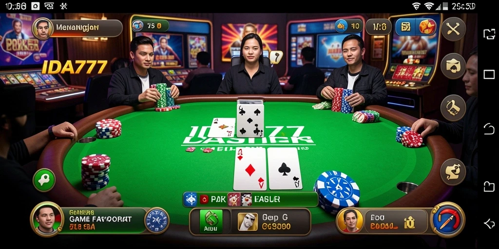 Tampilan menarik gameplay poker di IDA777 dengan grafis yang memukau.