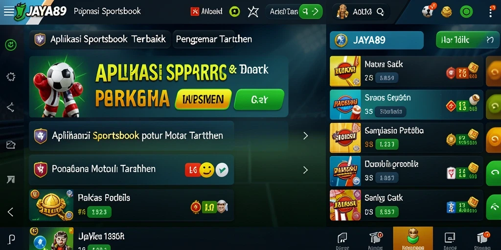 Tampilan aplikasi JAYA89 saat melakukan taruhan olahraga secara langsung.