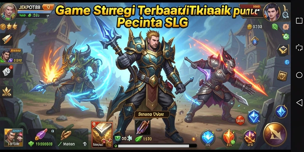 Screenshot JEKPOT88 menampilkan aksi menegangkan dalam gameplay SLG.