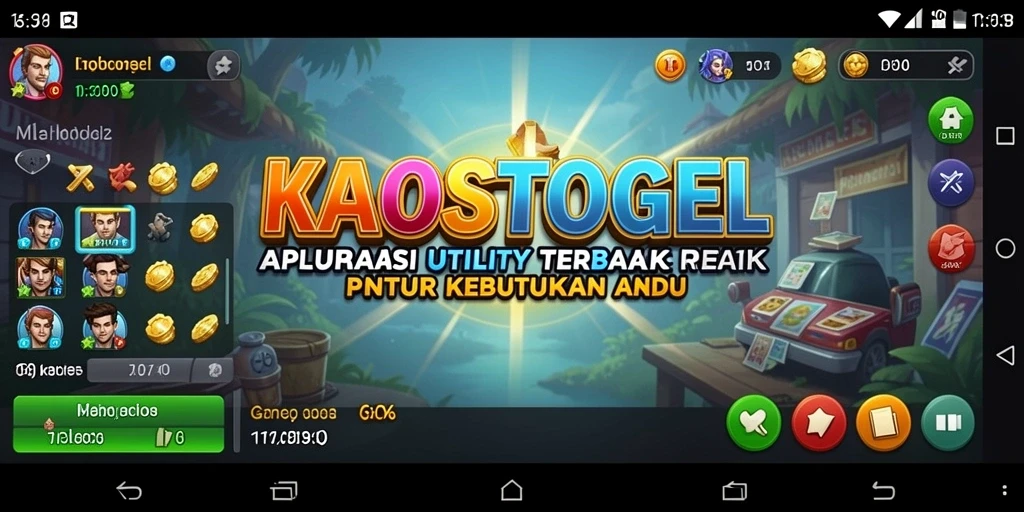 Tampilan antarmuka KAOSTOGEL yang sederhana dan intuitif.