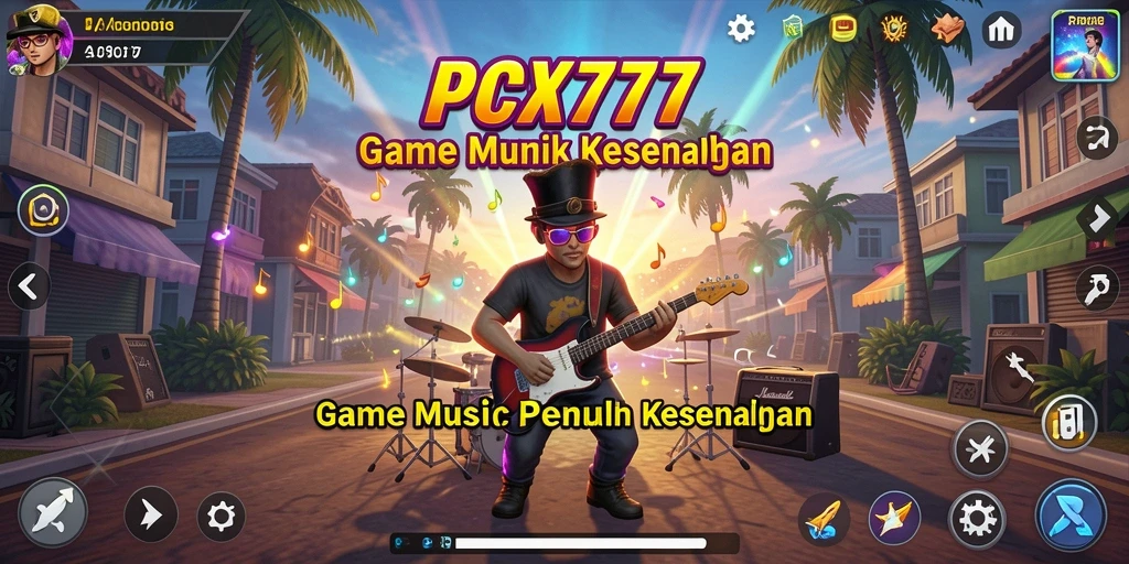 Tampilan gameplay menarik di PCX777 dengan berbagai musik.