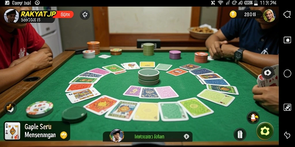 Tampilan gameplay Gaple yang seru dan interaktif di RAKYATJP.