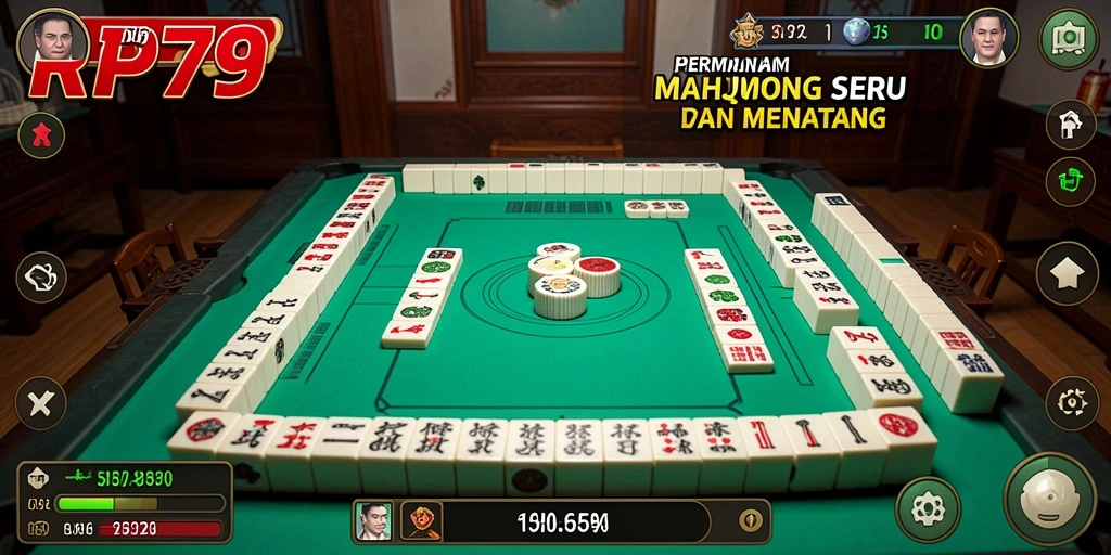 Screenshot utama RP79 menampilkan antarmuka permainan Mahjong yang menarik.