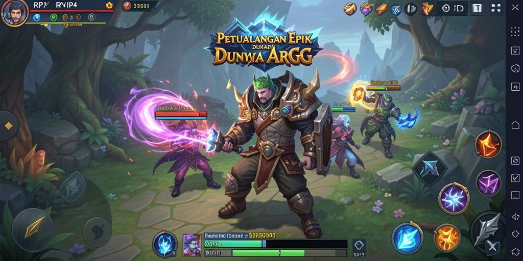 Tampilan gameplay RPVIP4 yang menarik dengan aksi pertempuran yang intens.